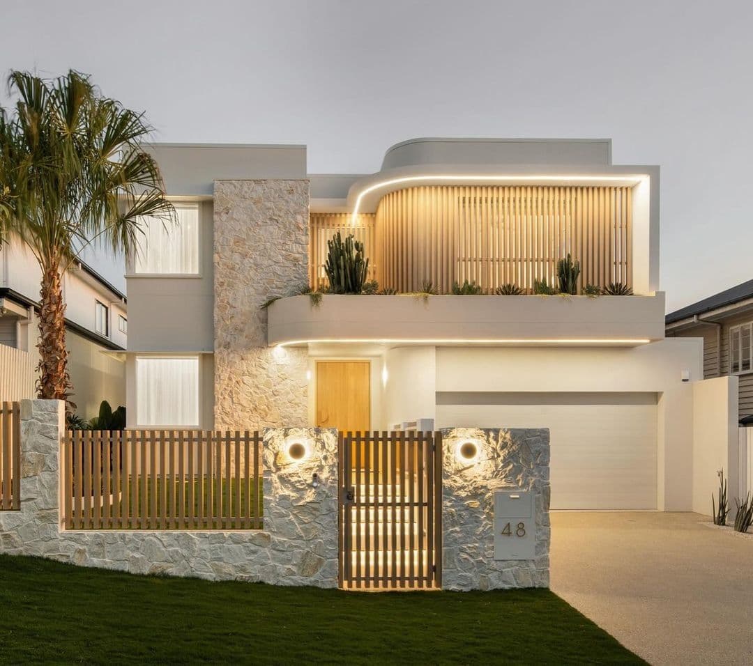 Modern coastal home exterior on the Gold Coast